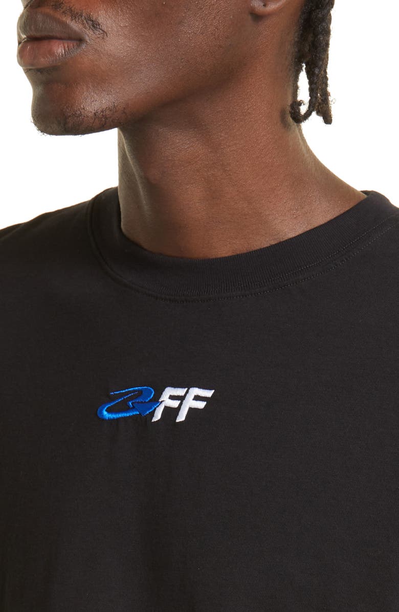 Off-White Skate Fit Exactly The Opposite Embroidered Graphic T-Shirt, Alternate, color,