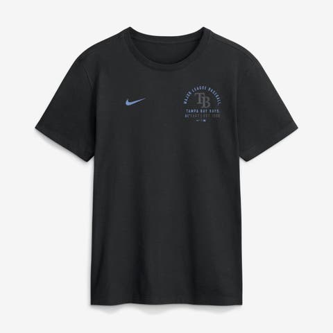 Men's Nike Black Tampa Bay Rays Split Logo T-Shirt