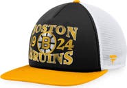 FANATICS Men's Fanatics Branded Black/Gold Boston Bruins Heritage Vintage Foam Front Trucker Snapback Hat