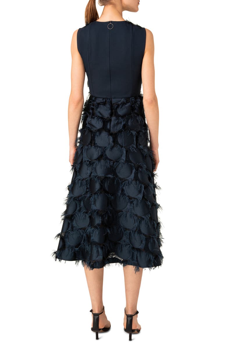 Akris punto Fringe Dot Midi Dress, Alternate, color, 
