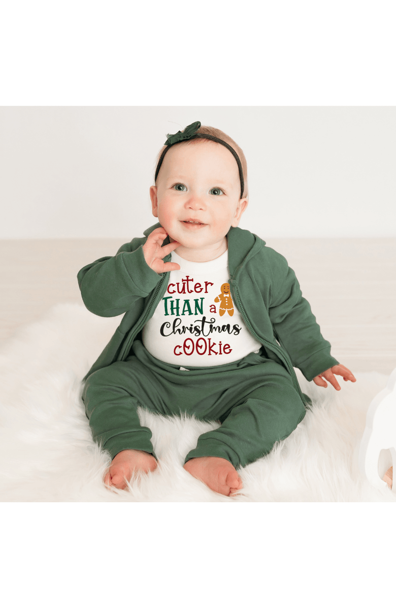 Finn + Emma Organic Baby Graphic Bodysuit | Christmas Cookie, Alternate, color, Off White