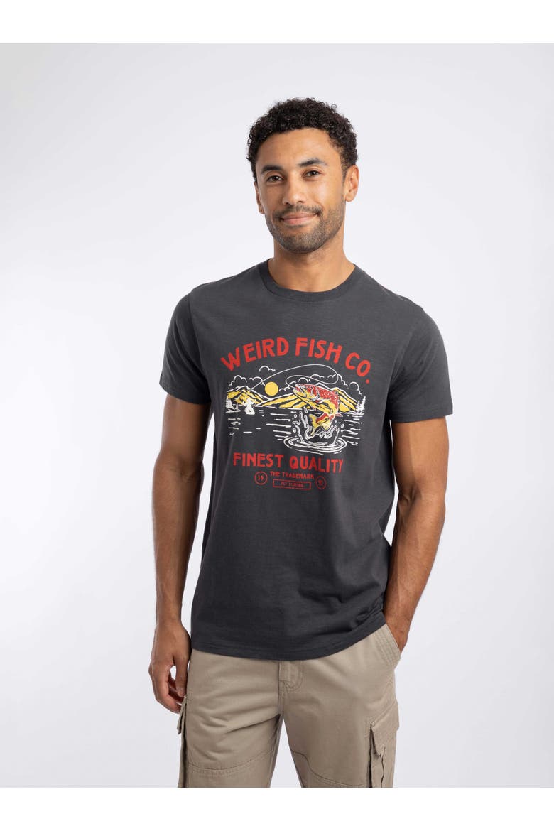 Fish Out Of Water Graphic T-Shirt, Main, color, Coal
