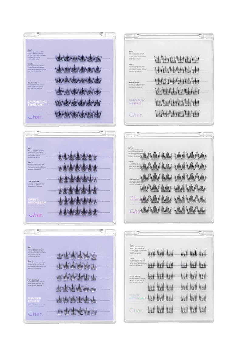 Dreaming Bunny and Pixie Paw Pre-Glued Reusable Lashes 9 to 13mm DD Curl, Main, color, Black