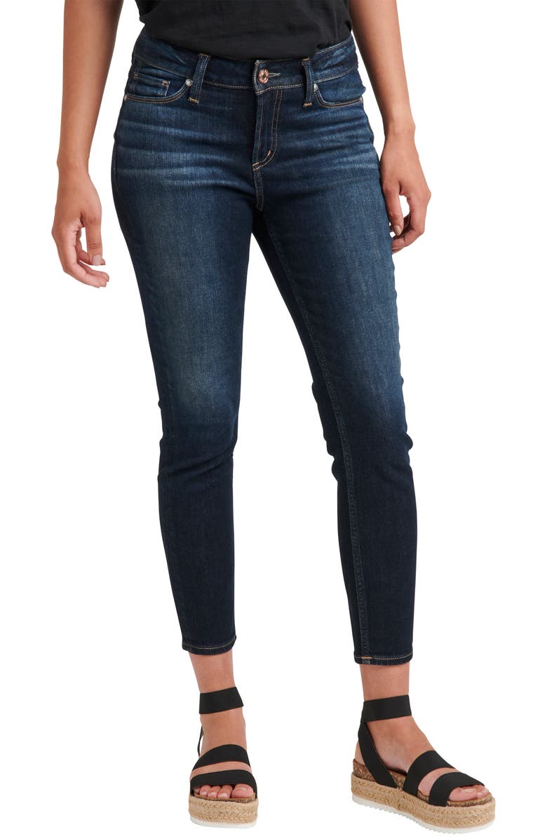 Silver Jeans Co. Elyse Crop Skinny Jeans, Main, color, 