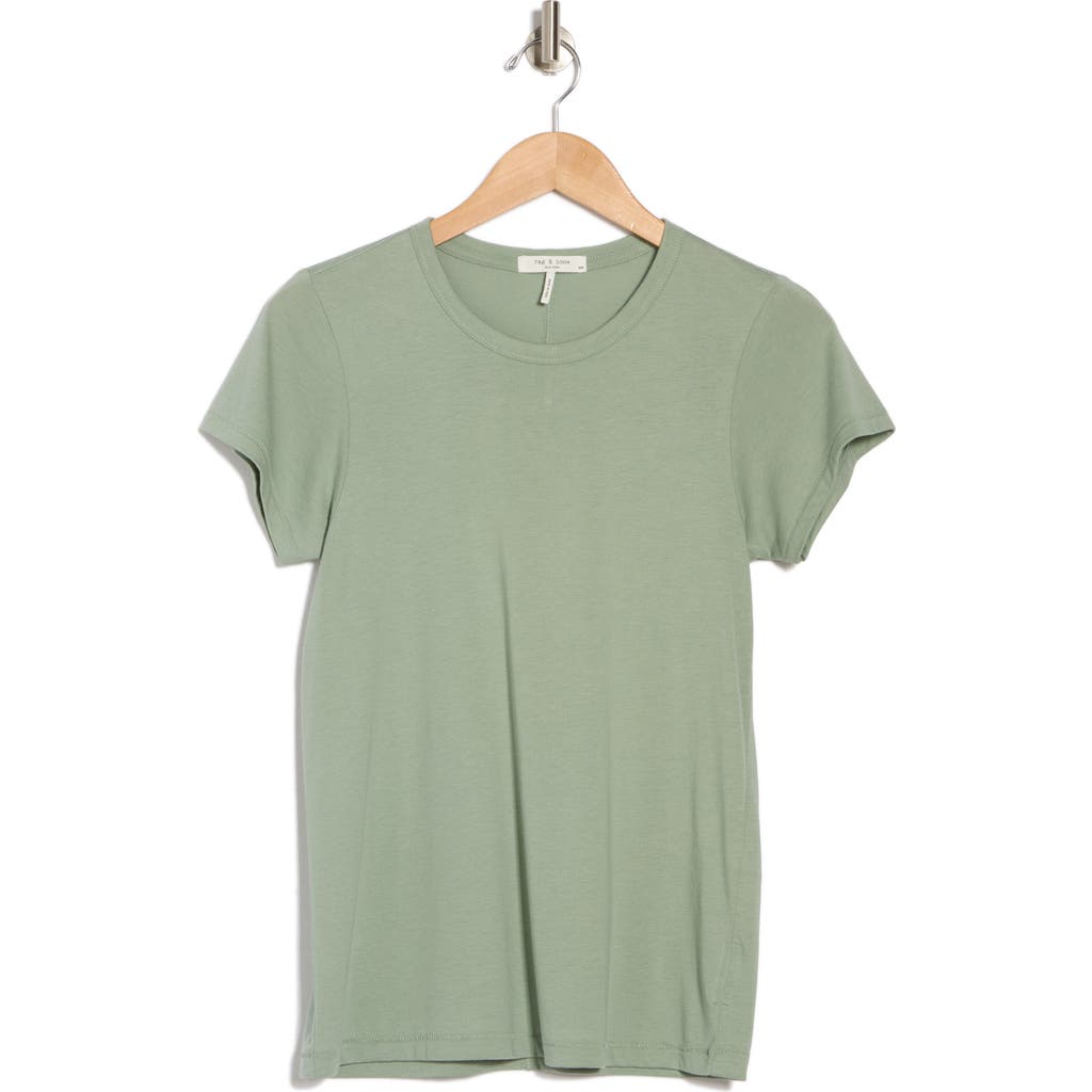 Rag & Bone Core Crewneck Cotton T-shirt In Lilypad