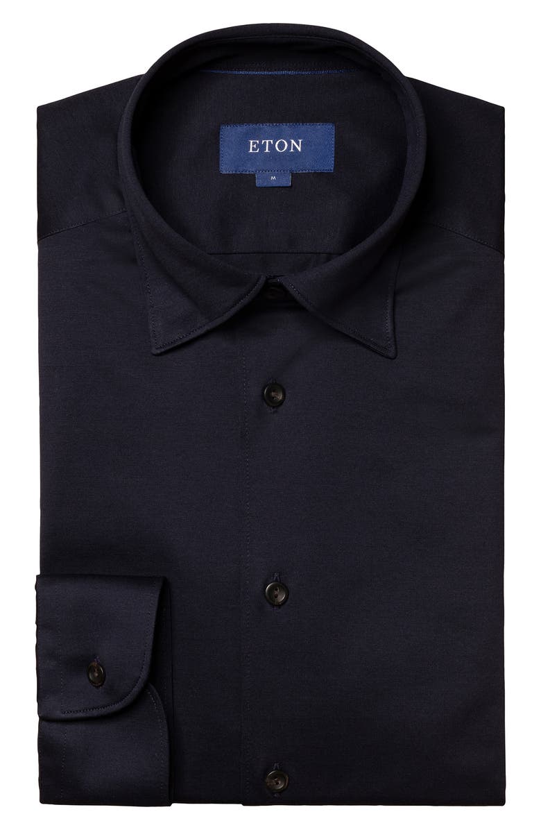 Eton Contemporary Fit Cotton Jersey Shirt, Main, color, 
