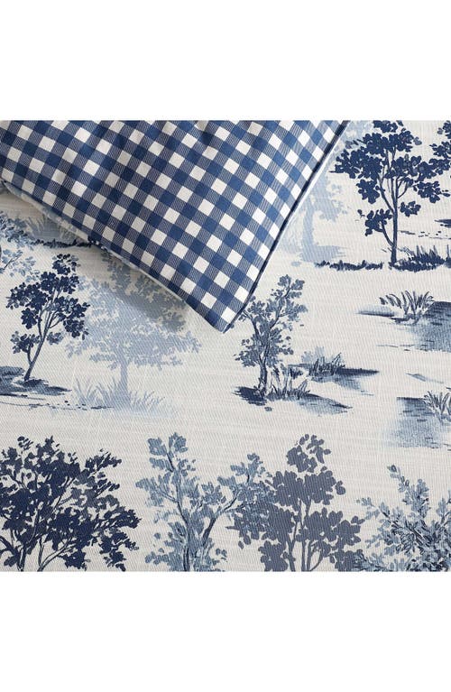 Eddie Bauer Vintage Forest Toile 2-piece Twin Comforter Set In Blue