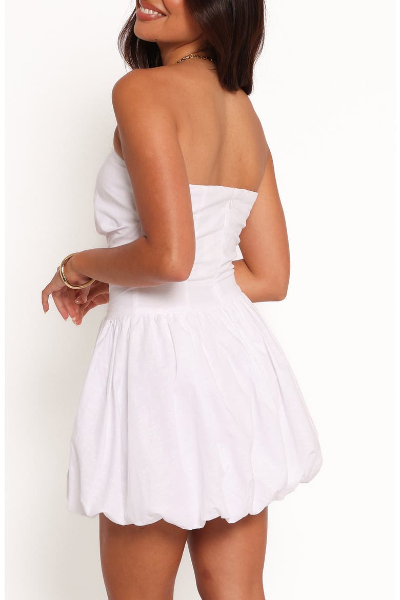 Ella Bubble Hem Minidress, Alternate, color, WHITE