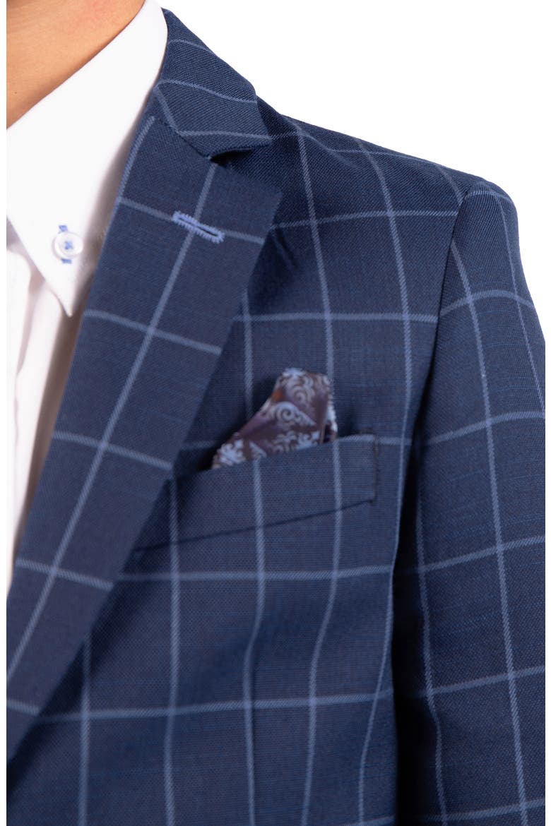 Kids' Windowpane Sport Coat, Alternate, color, NAVY