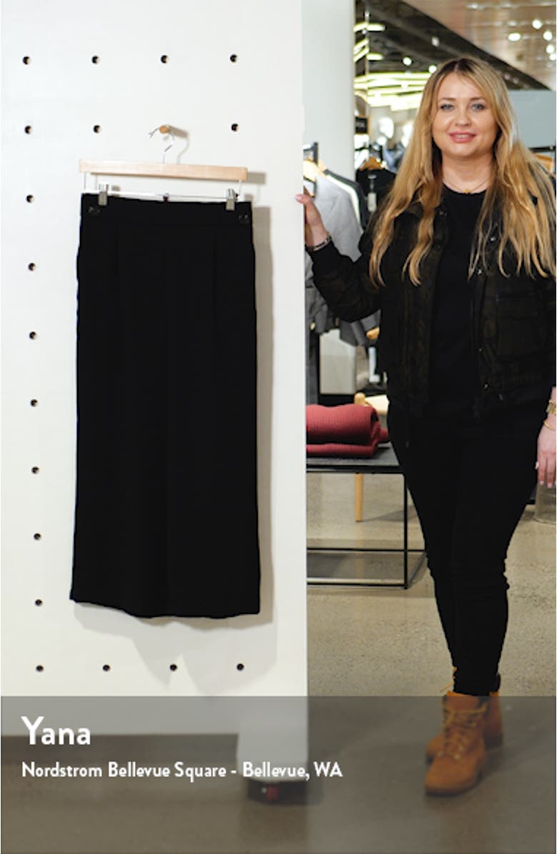 Button Detail Crop Wide Leg Crepe Trousers, sales video thumbnail
