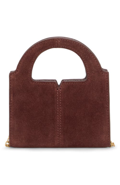 Vince Camuto Aleah Suede Wallet On A Chain In Burgundy