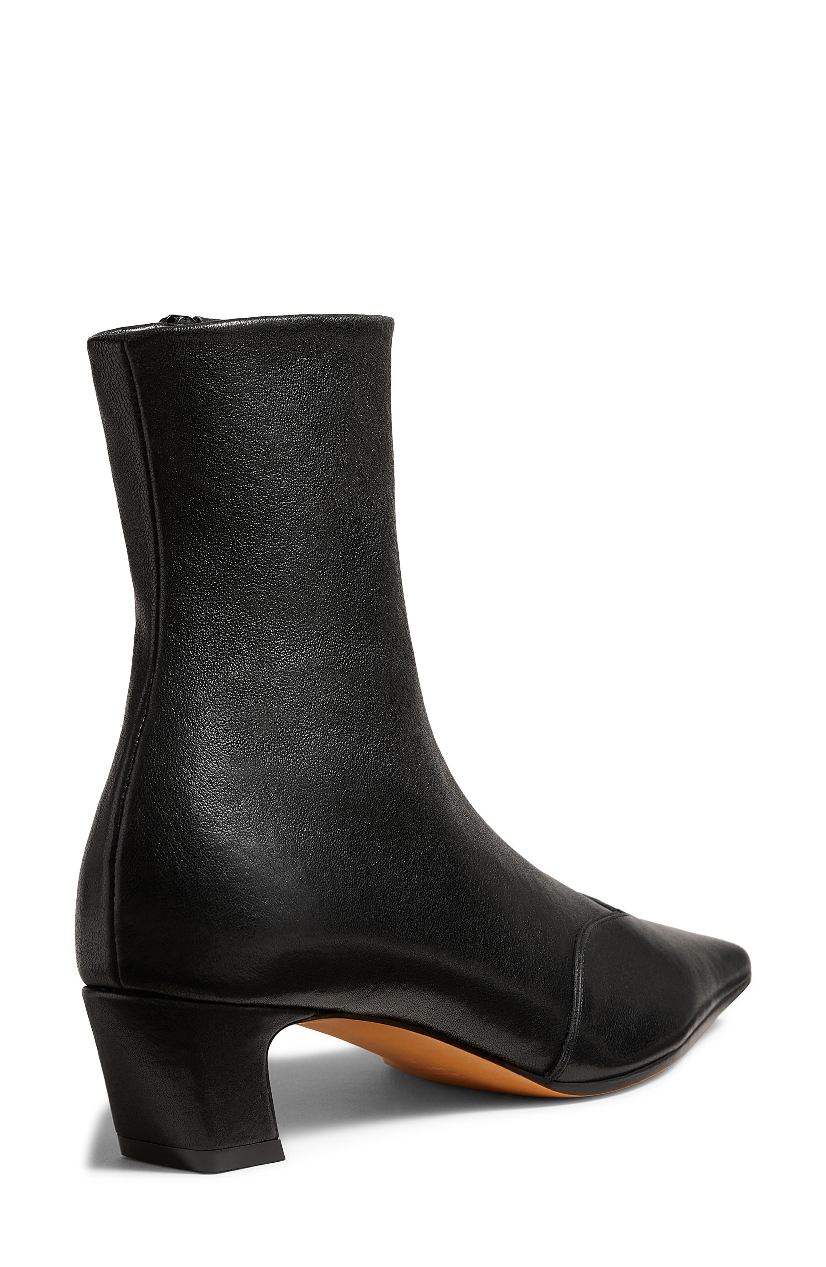 Khaite Nevada Square Toe Bootie, Alternate, color, Black