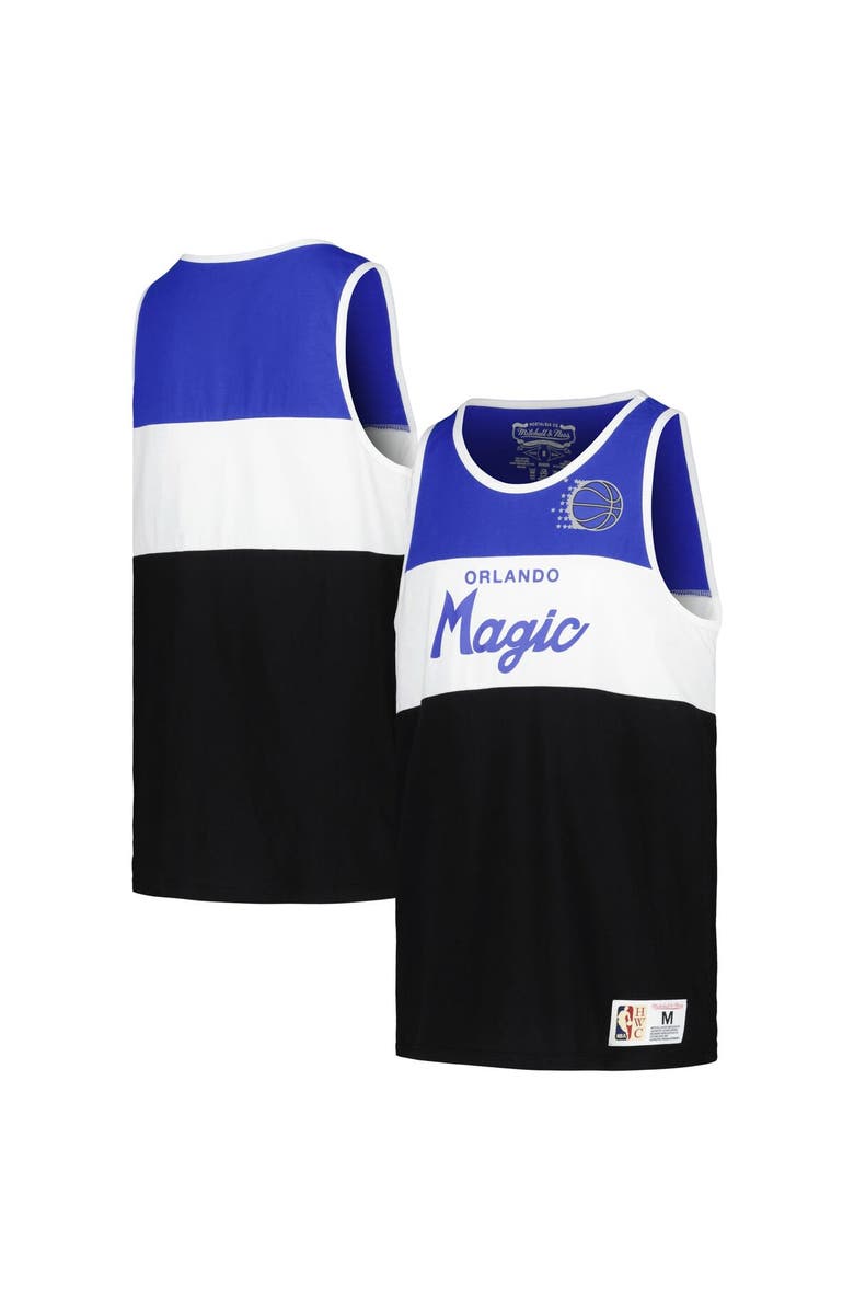 Mitchell & Ness Youth Mitchell & Ness Blue/Black Orlando Magic Hardwood Classics Special Script Tank Top, Alternate, color, Blue