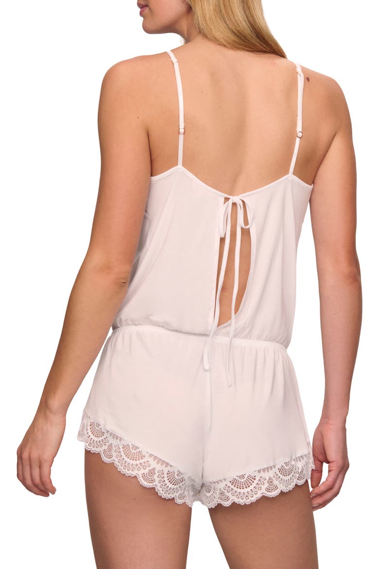 Marry Me Dreamer Jersey Knit Teddy Romper, Alternate, color, WHITE