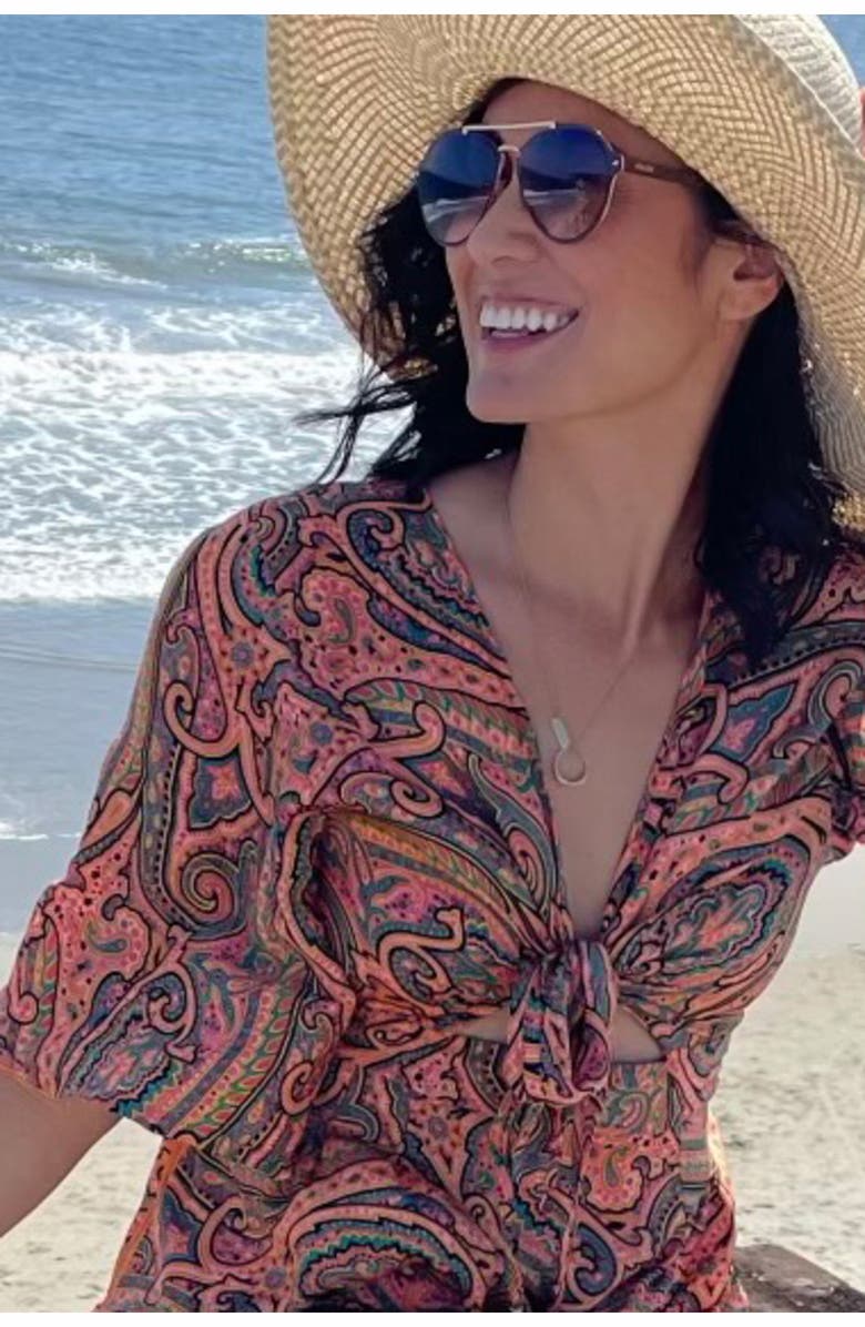 Velvet Eyewear Jesse 55mm Aviator Sunglasses, Alternate, color, 