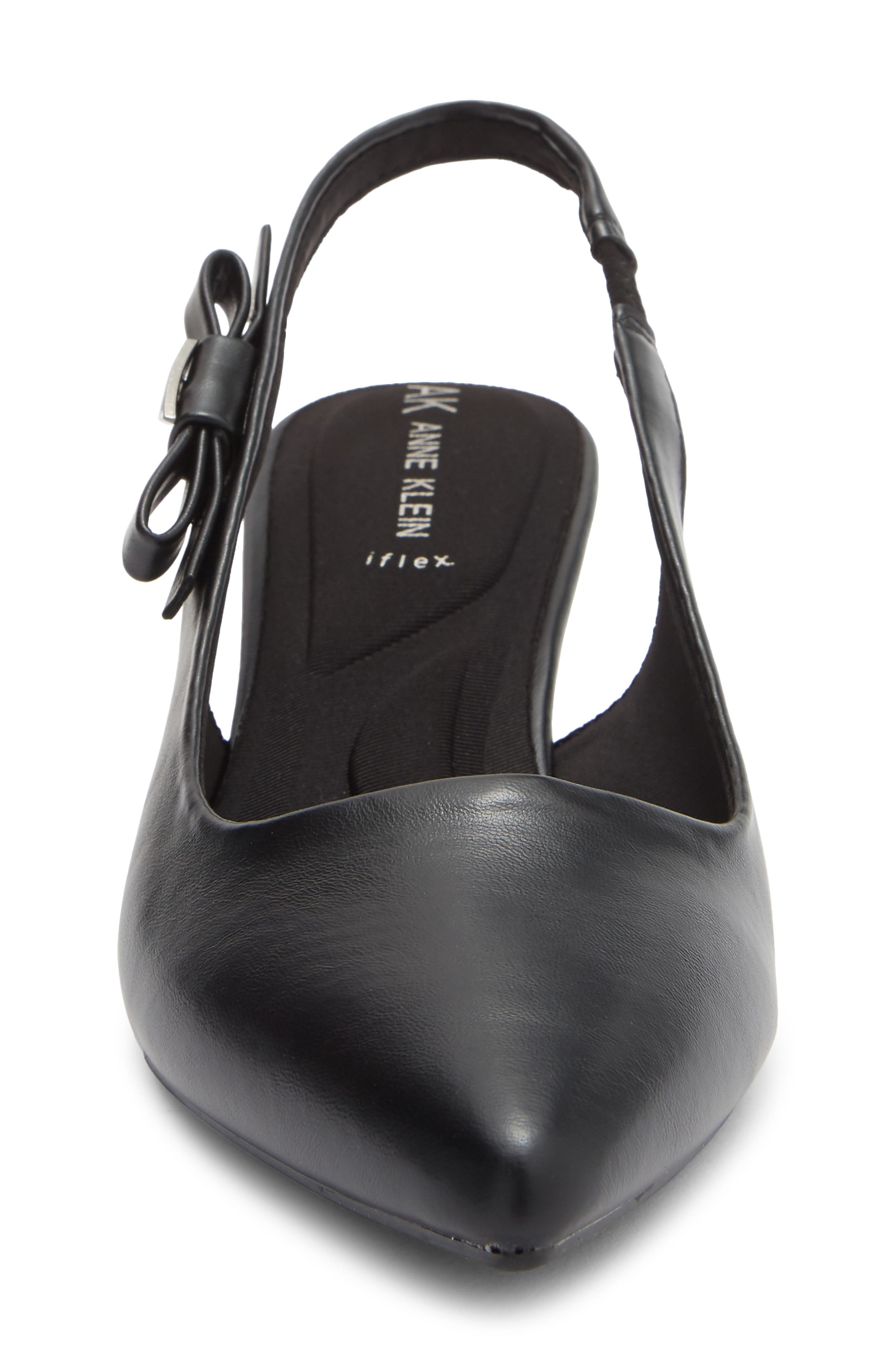 Anne Klein Ibbey Slingback Pump, Alternate, color, Black Pu