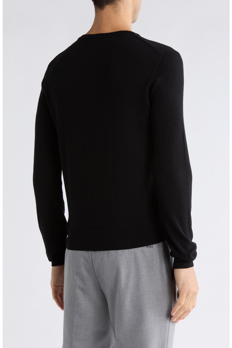 Bagritte Virgin Wool Sweater, Alternate, color, BLACK