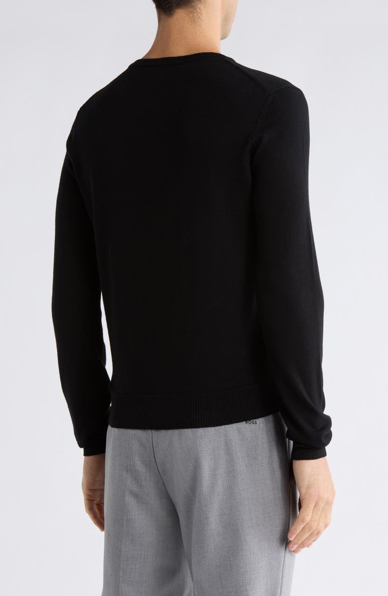 BOSS Bagritte Virgin Wool Sweater, Alternate, color, Black