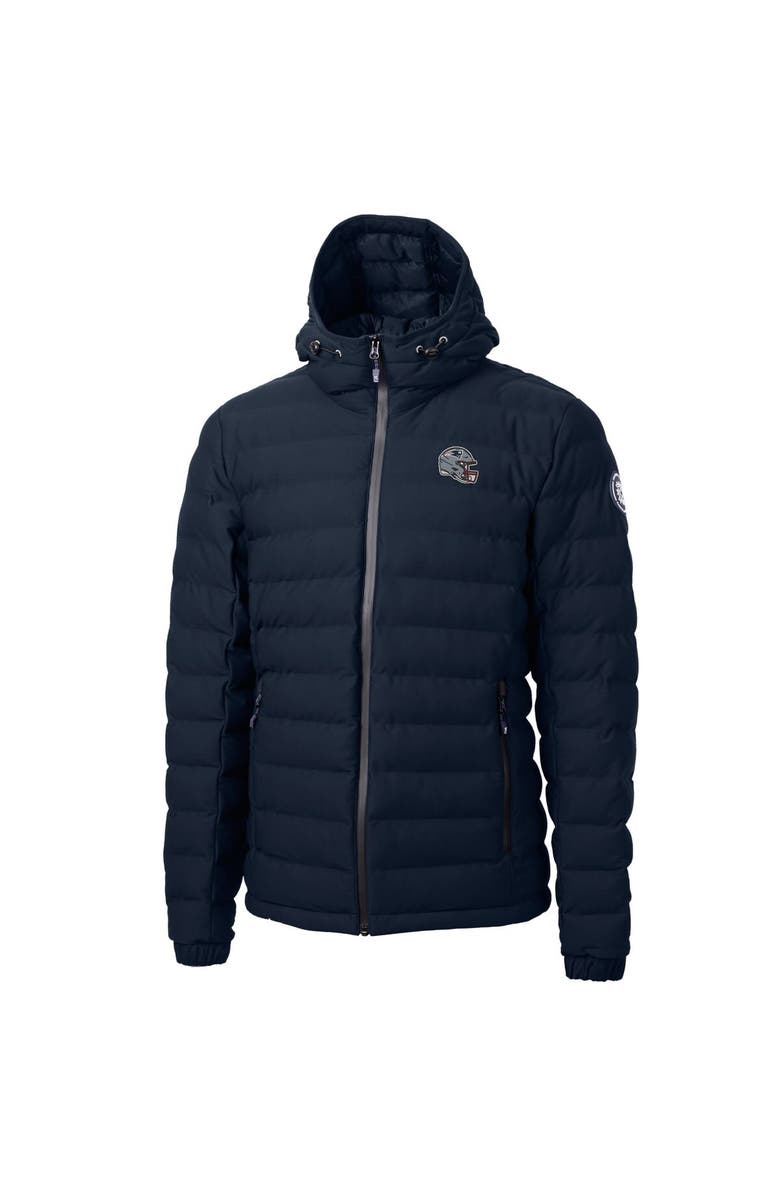 Cutter & Buck Men's Cutter & Buck Navy New England Patriots Helmet Mission Ridge Repreve Eco Insulated Puffer Full-Zip Jacket, Alternate, color,
