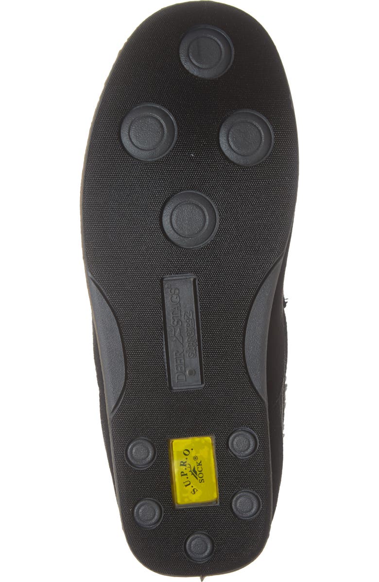 Deer Stags Spun Slipper, Alternate, color, Black