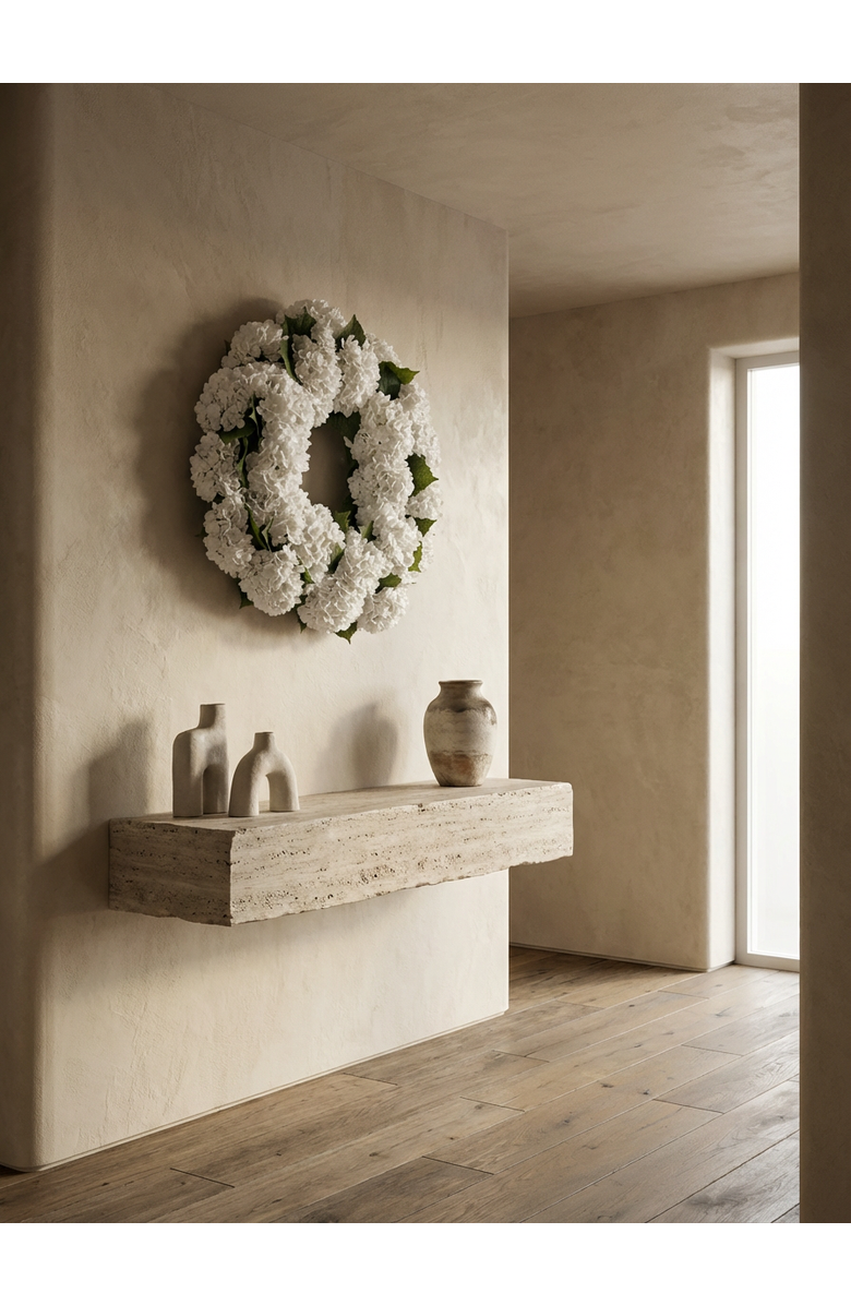 CocoBella Lydia Year Round Wreath, Alternate, color, Snow