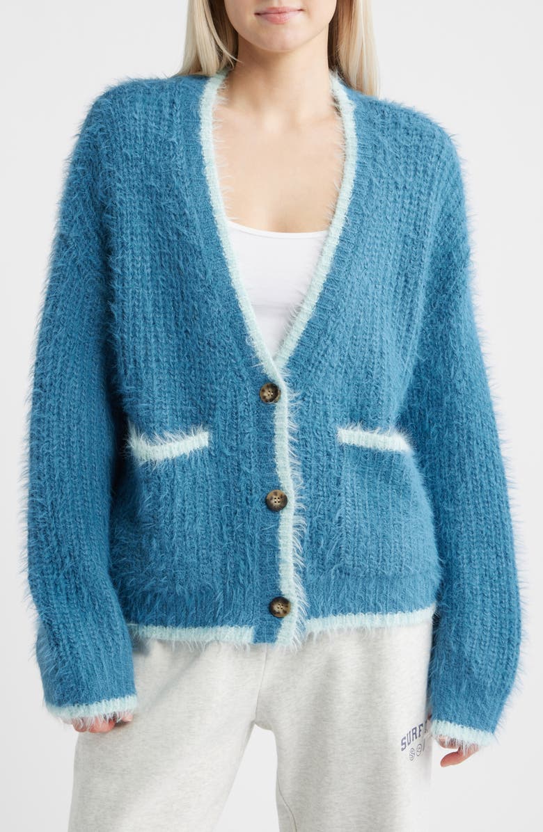 Rip Curl Shore Break Cardigan, Alternate, color, Deep Teal
