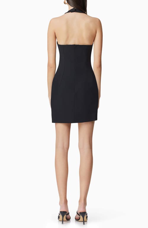 Elliatt Hazelle Halter Neck Cocktail Minidress In Black