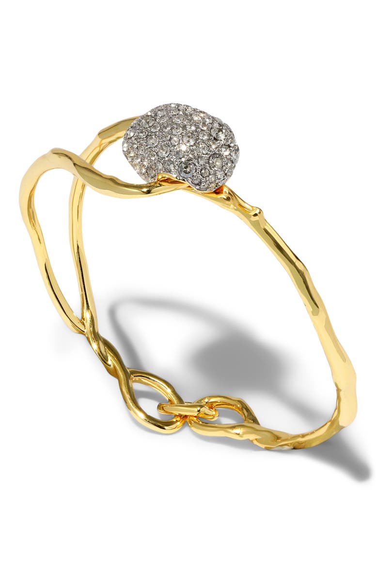 Alexis Bittar Solanales Crystal Pavé Pebble Bangle Bracelet, Alternate, color, Crystals