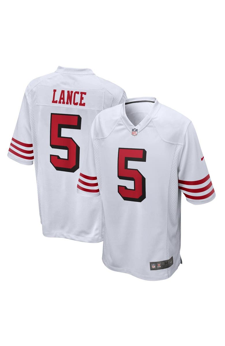 Nike Men's Nike Trey Lance White San Francisco 49ers Alternate Game Jersey, Main, color,