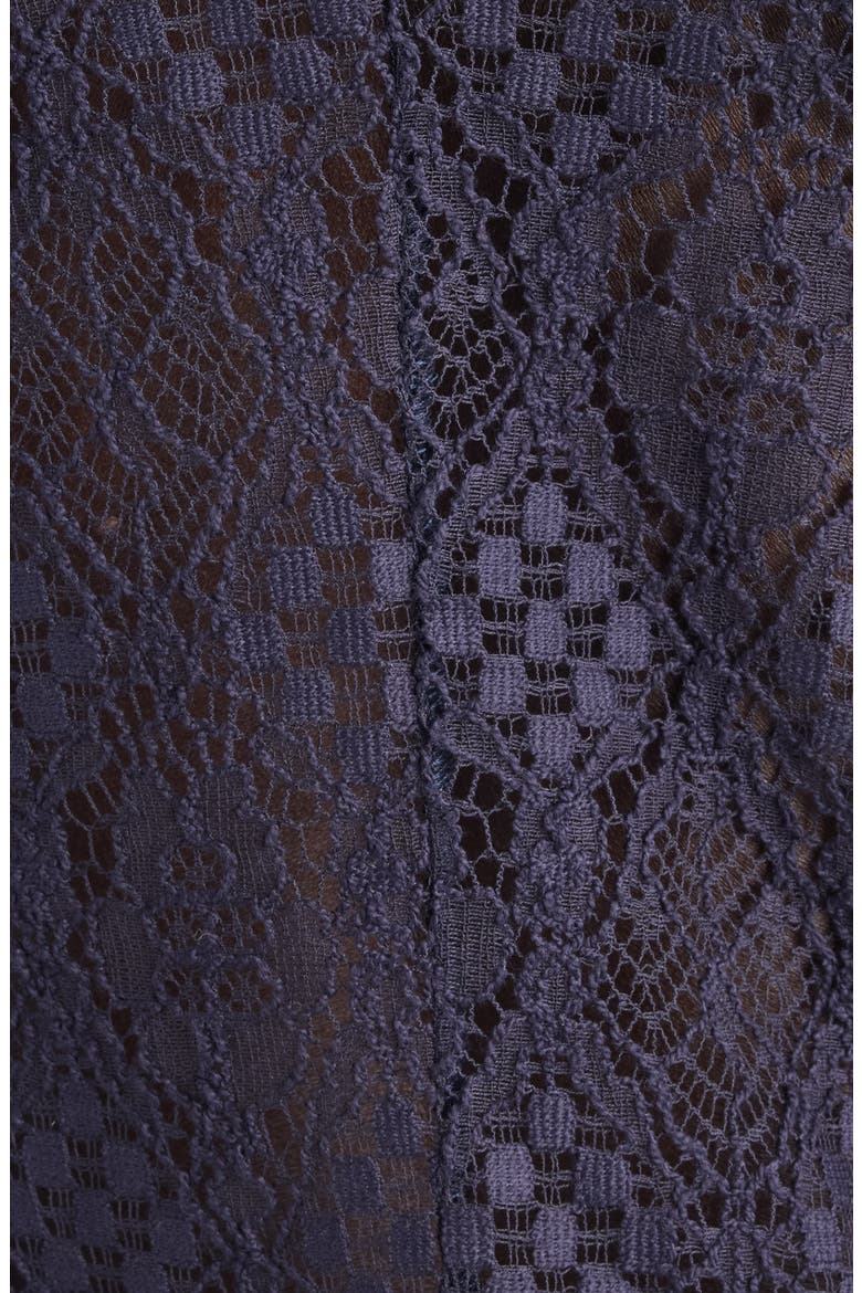 Dolores Long Sleeve Lace & Silk Satin Dress, Alternate, color, BLACK MIDNIGHT