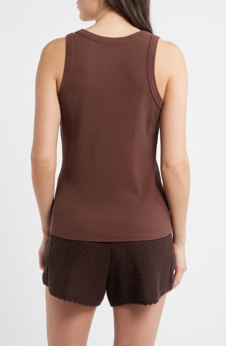 Marine Layer Lexi Sun-In Rib Tank, Alternate, color, Chocolate