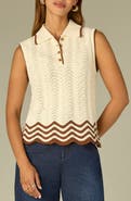 Wit & Wisdom Cotton Pointelle Sweater Vest