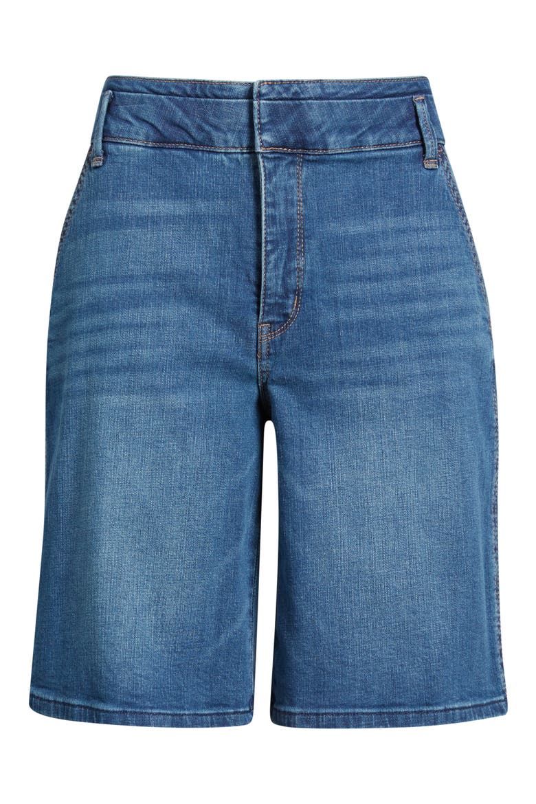 High Waist Relaxed Denim Shorts, Alternate, color, BLUE