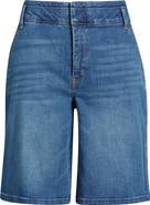 Wit & Wisdom High Waist Relaxed Denim Shorts