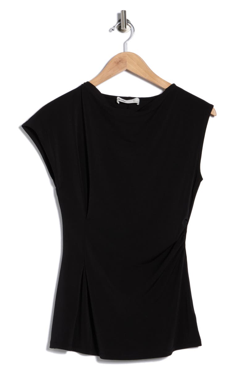 Elodie Asymmetric Draped Top, Main, color, Black