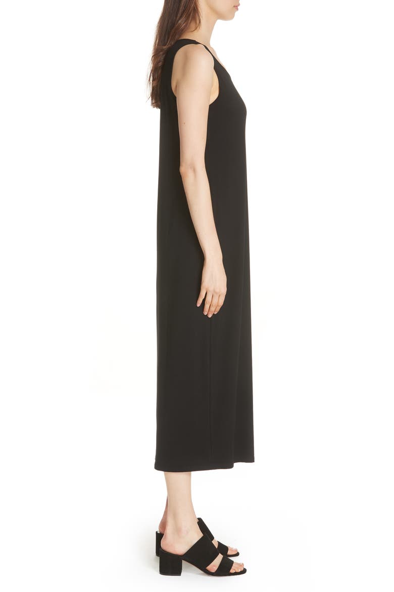 Midi Tank Dress, Alternate, color, BLACK