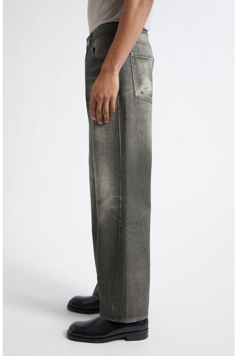 Third Cut Trompe l'Oeil Straight Leg Jeans, Alternate, color, DIGITAL BLACK AURORA PRINT