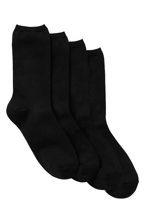 4-Pack Comfort Crew Socks