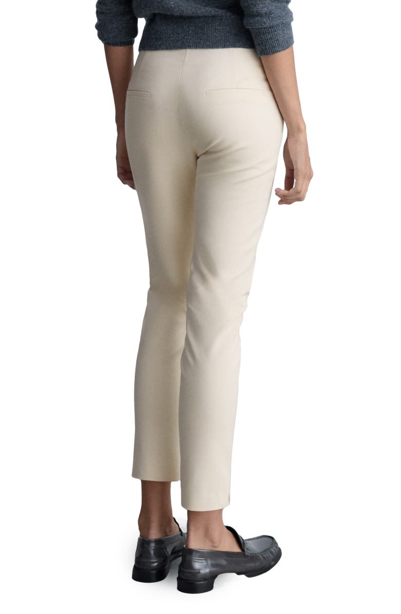 MANGO Straight Leg Ankle Pants, Alternate, color, Ecru