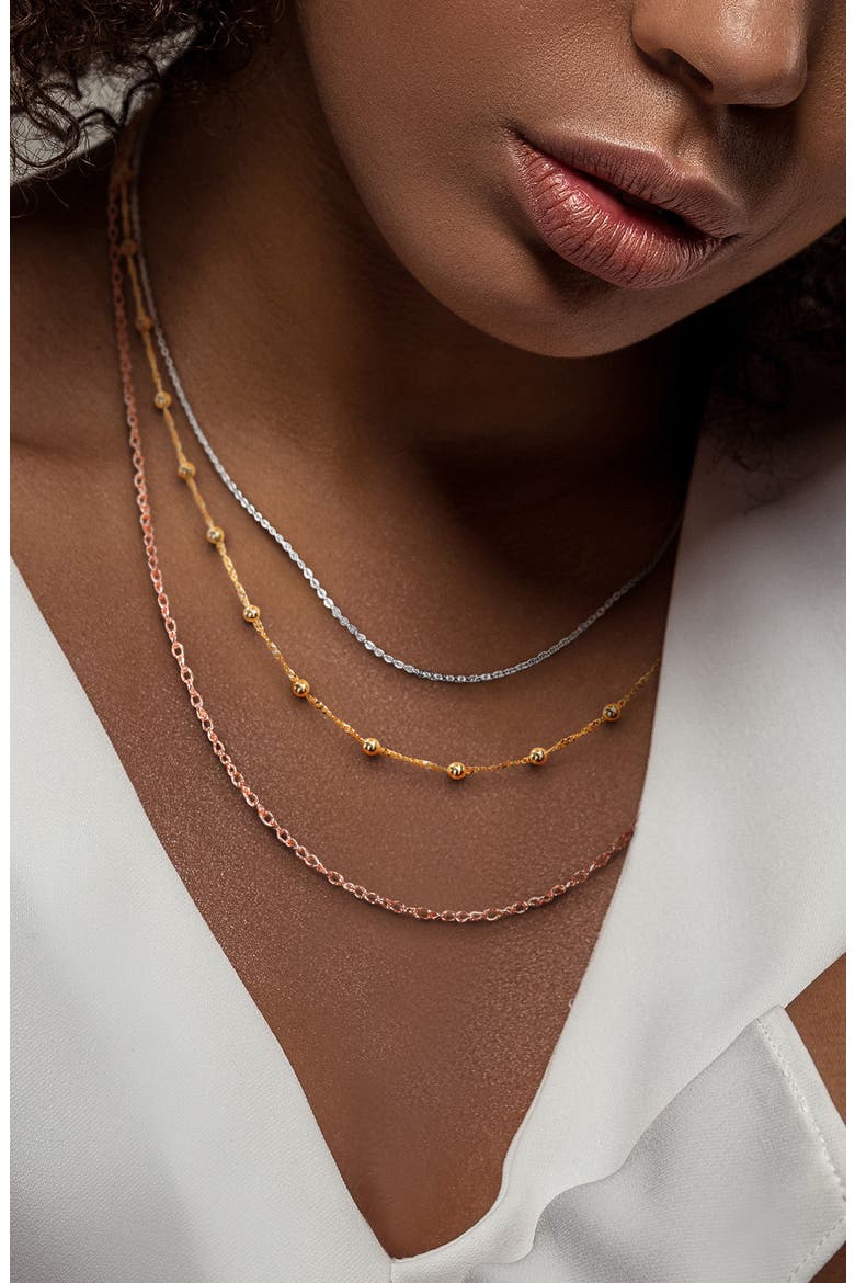 Three-Tone Layered Chain Necklace, Alternate, color, MULTI-COLOR