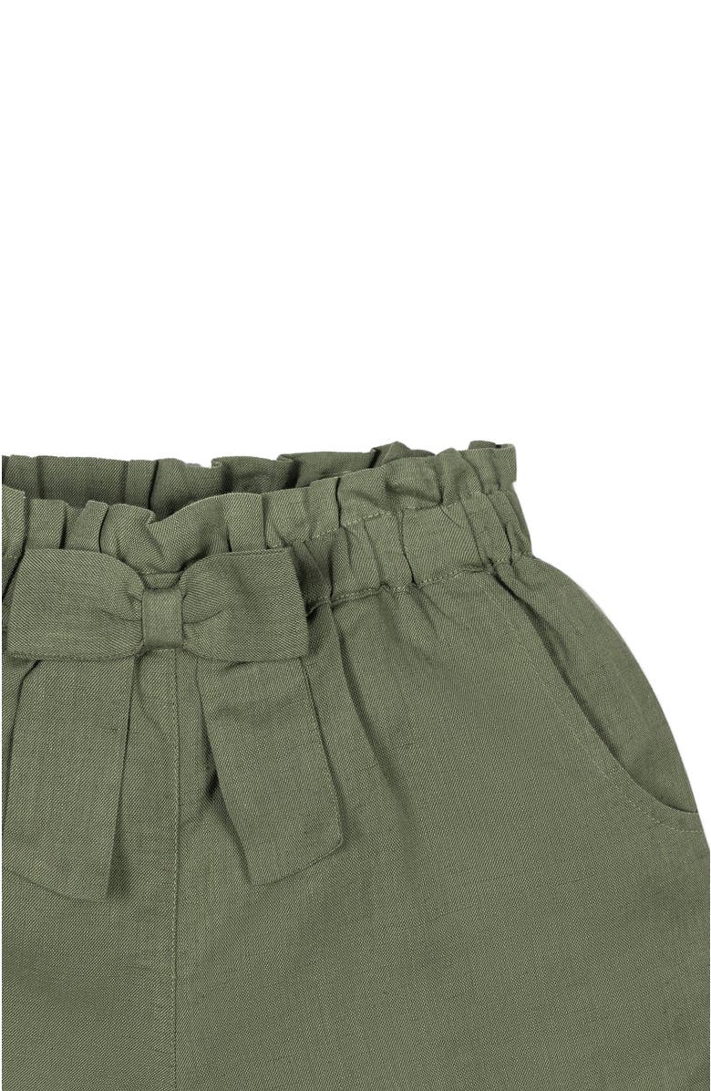 Hope & Henry Girls' Pull-On Cinched Waist Linen Short, Infant, Alternate, color, 