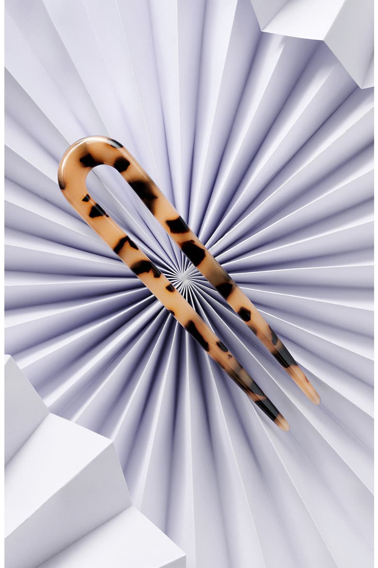 Sleek Tortoise Chignon Knot Hair Pin, Alternate, color, NO COLOR