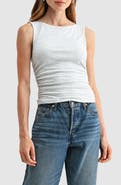 Lush Boat Neck Side Cinched Knit Tank
