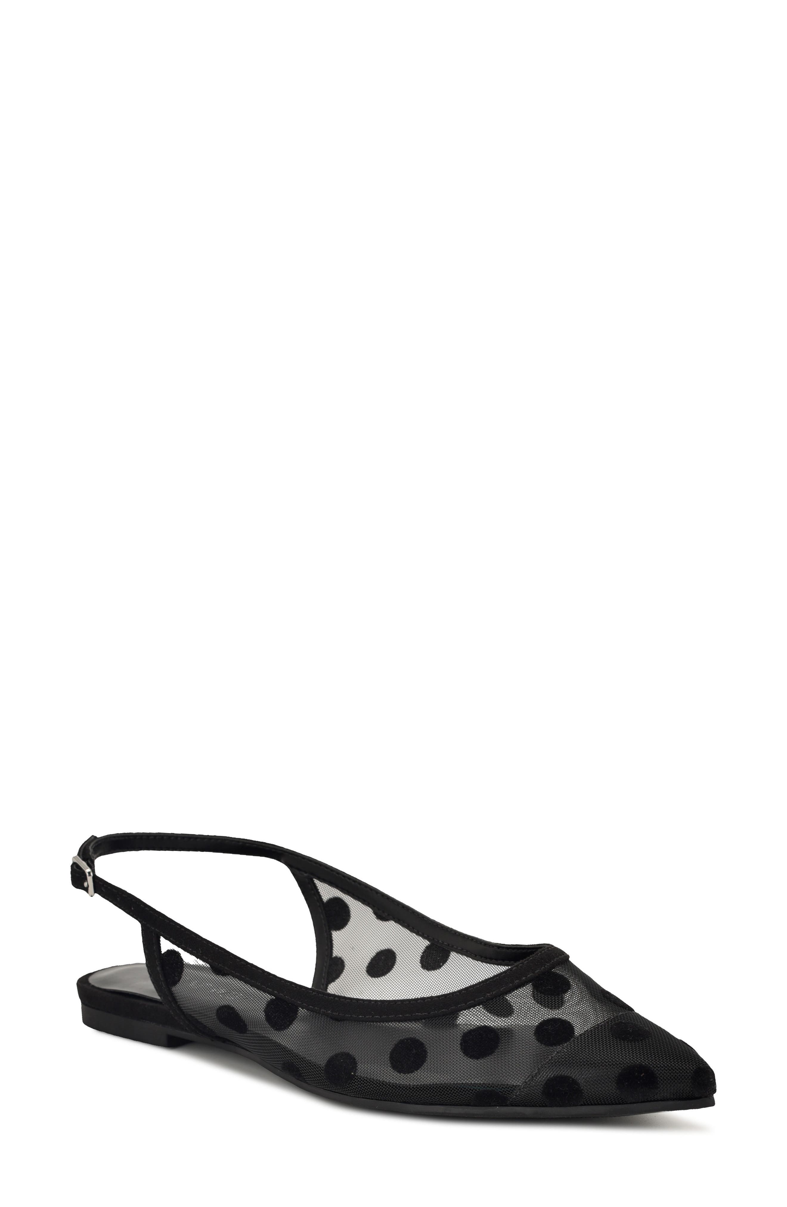 Nine West Brin Mesh Slingback Flat