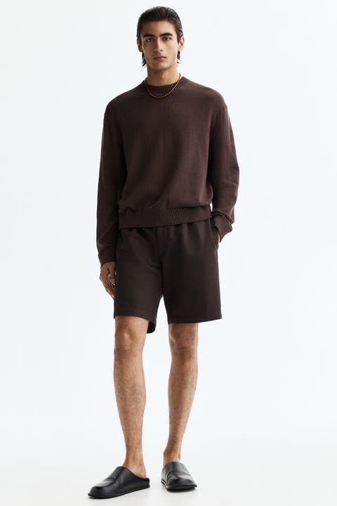 Relaxed Fit Linen-blend Shorts