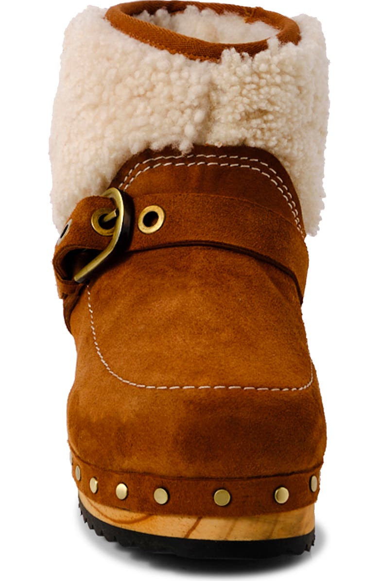 Free People Oak Genuine Shearling Clog Boot, Alternate, color, Vintage Tan Suede