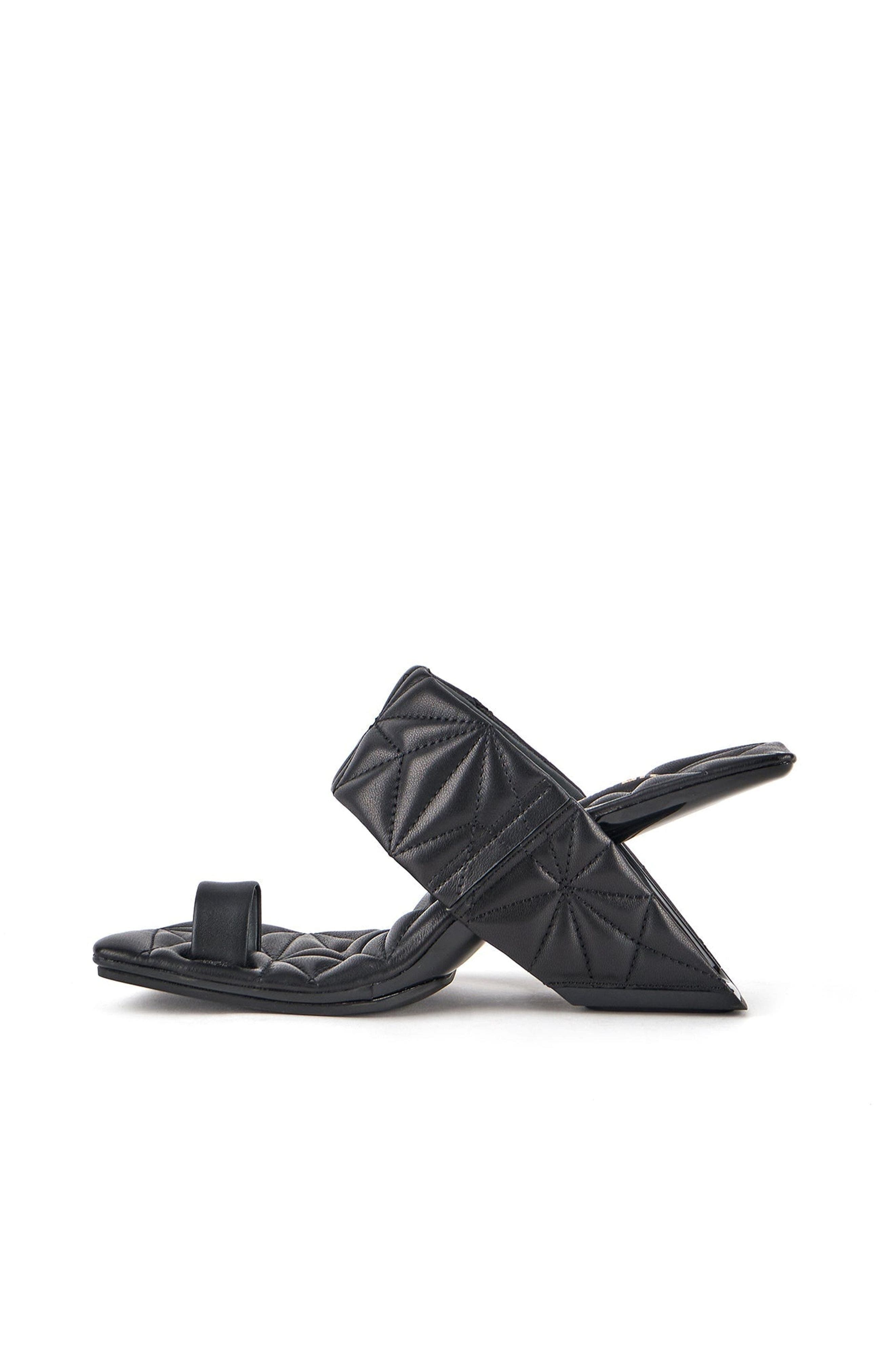 Loop Toe Hi Puffy Sandals, Alternate, color, Black Puffy