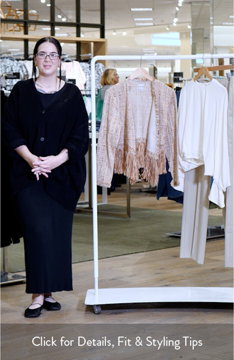 Cork Fringe Knit Jacket, sales video thumbnail