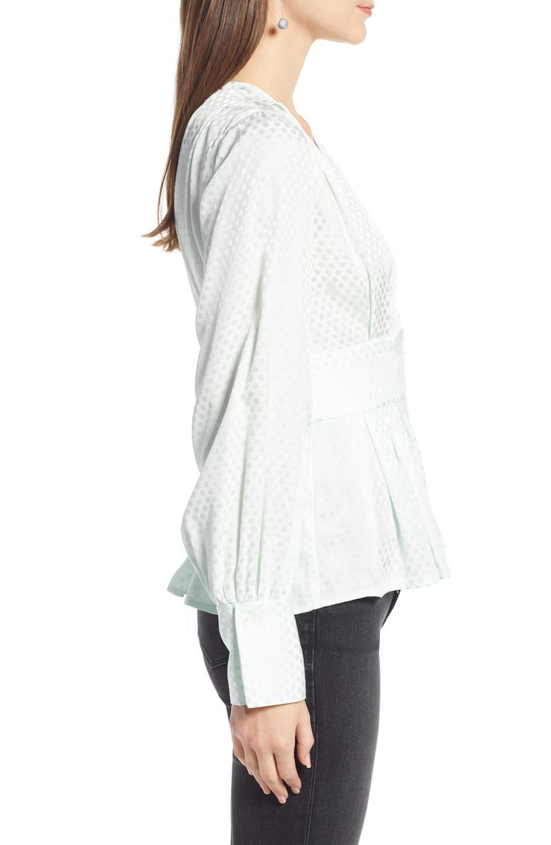 Something Navy Waist Detail Jacquard Top, Alternate, color,