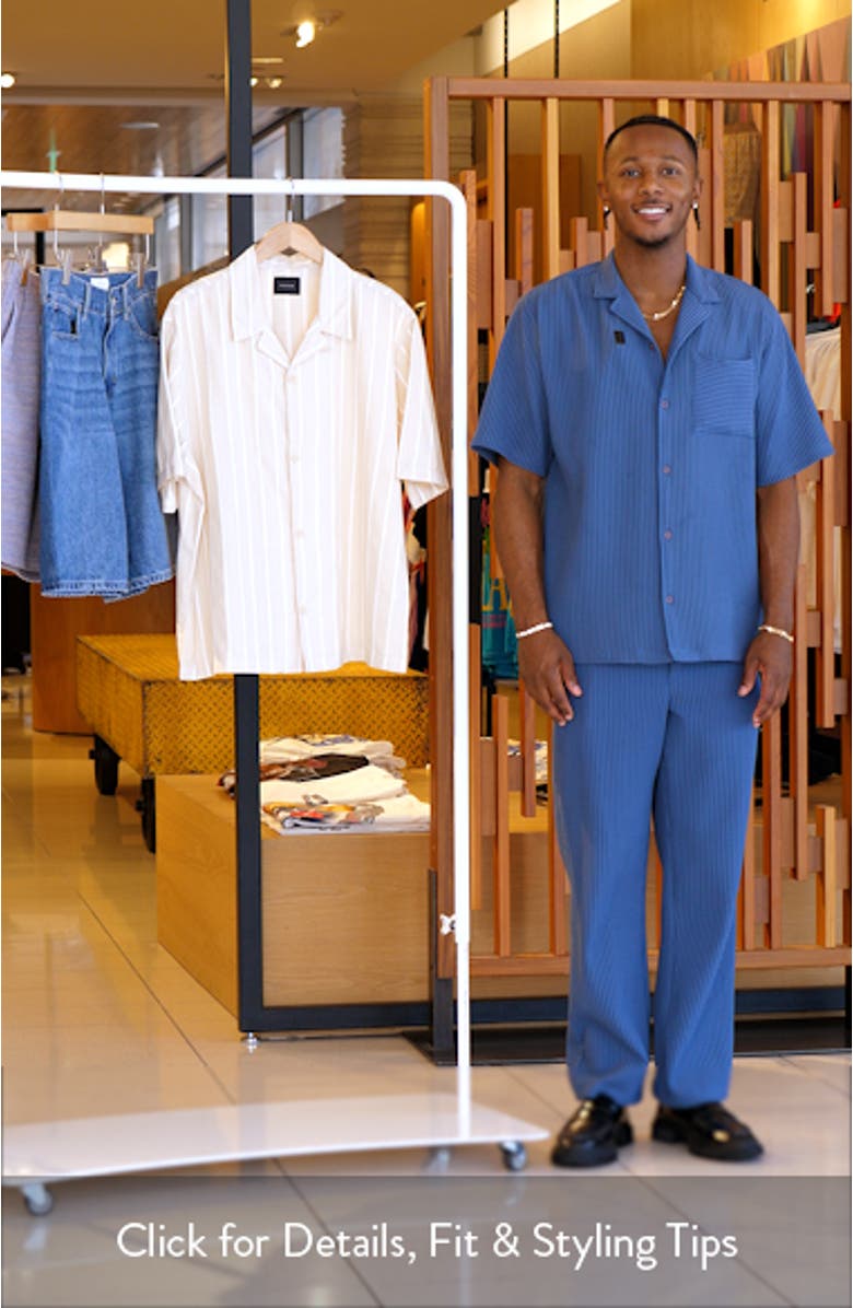 Stripe Cotton & Linen Camp Shirt, sales video thumbnail